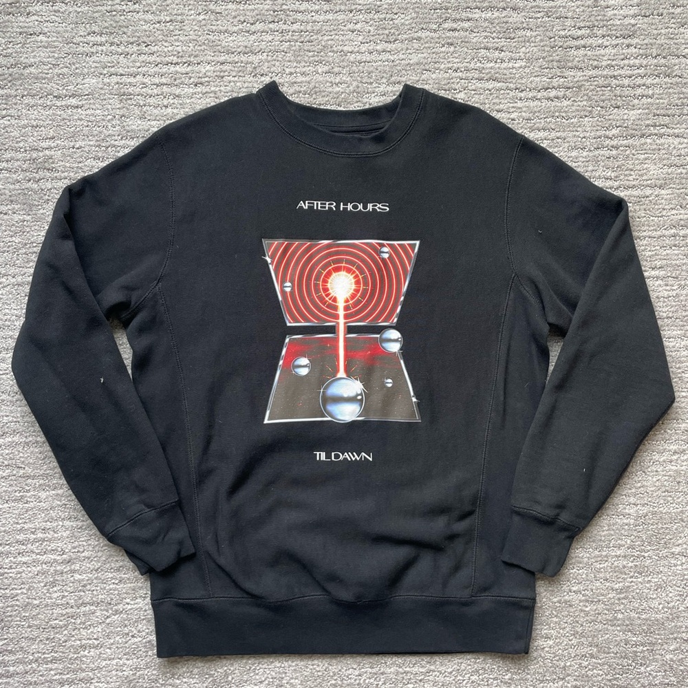 The Weeknd After Hours Til Dawn Black Crewneck Sweater